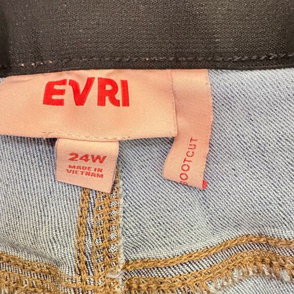 Evri Bootcut Jeans Womens Size 24W Medium Wash High Waist Stretch Denim Cotton - Picture 9 of 11